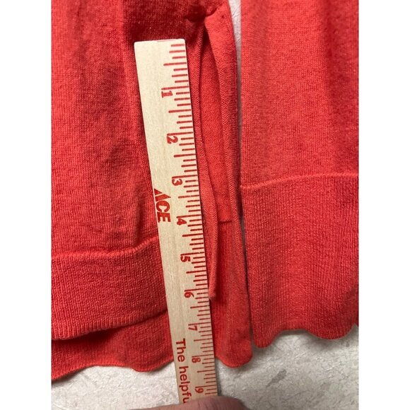 Toad & Co Orange Colorblock Knit Round Neck Sweater Wool Blend Women's XL - Picture 6 of 9